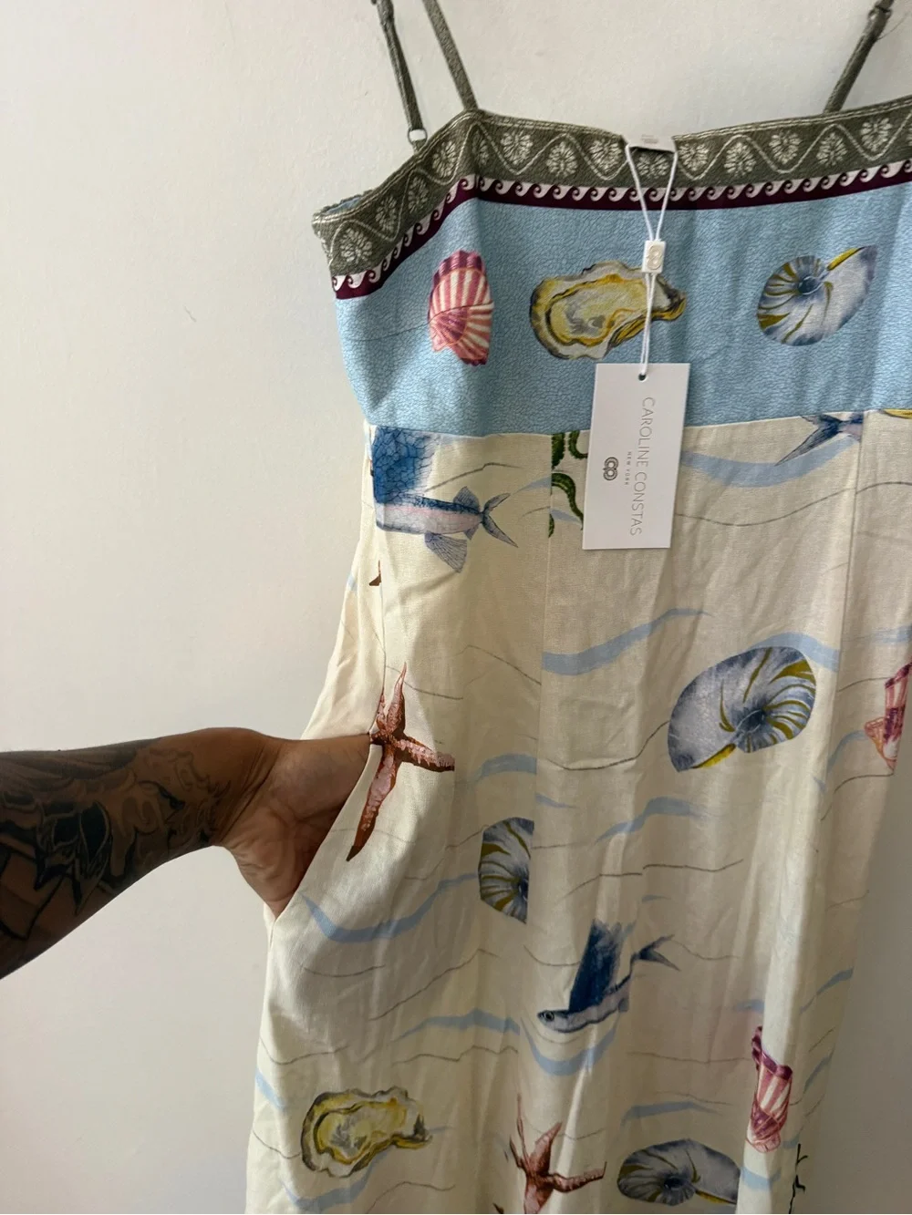 Caroline Constas Sea Life Print Maxi
Dress - Blue and Green - Picture 8 of 9
